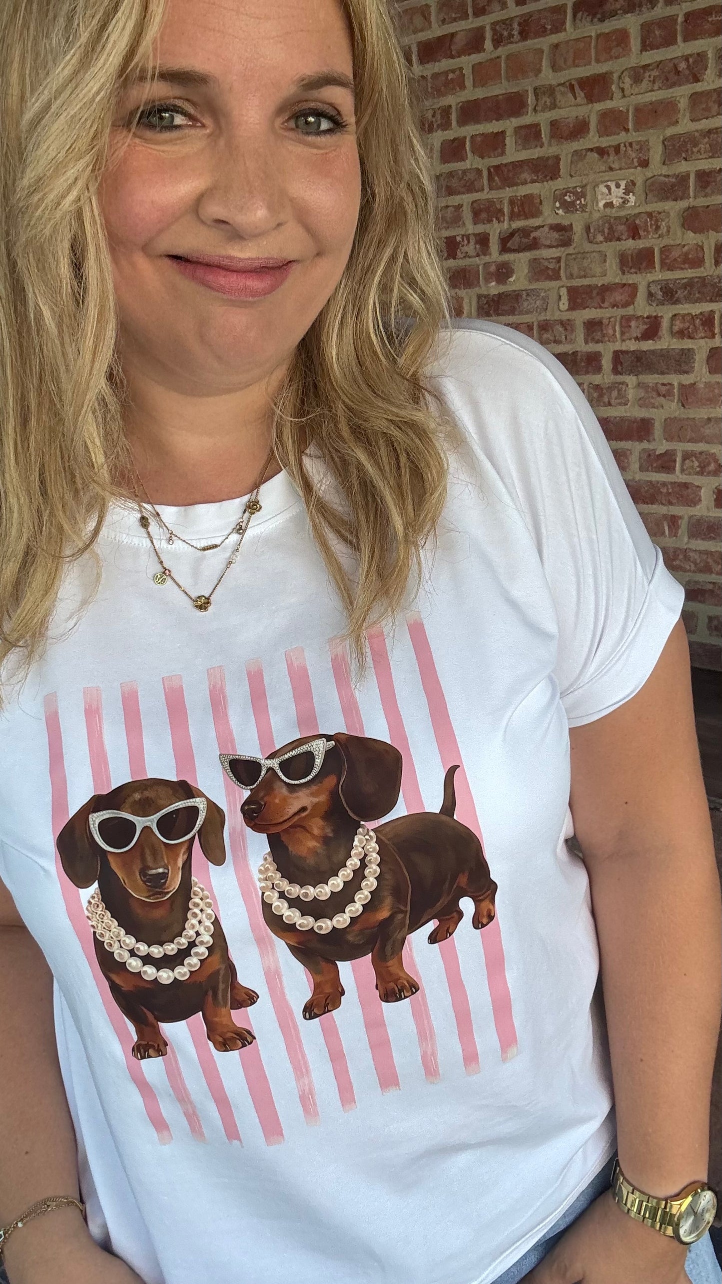 Puppy love shirt - Roze