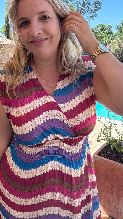 Every Woman Dress - Aztec glow (blauw/roze)
