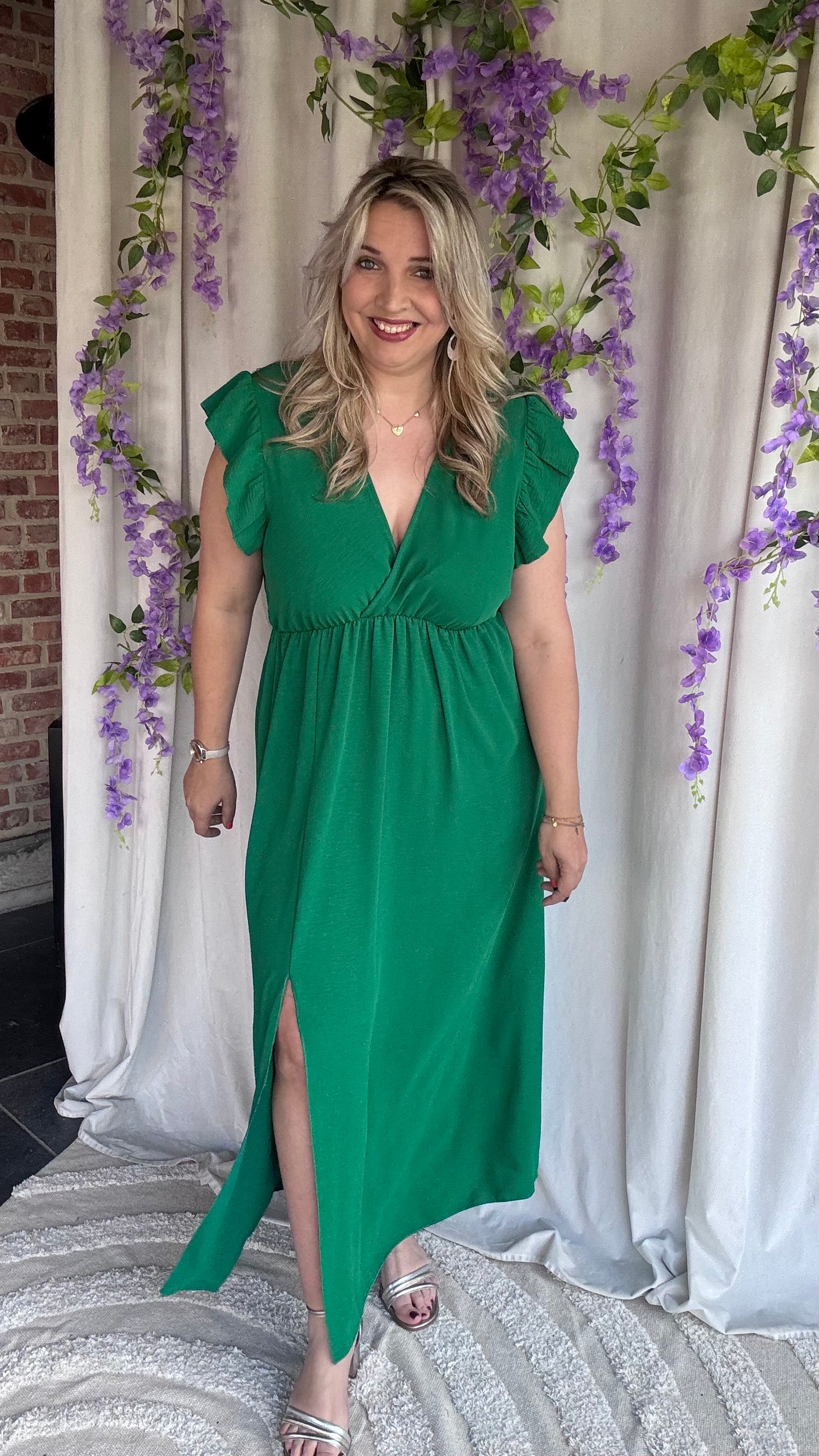 Lush dress donkergroen