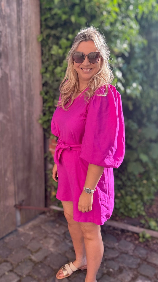 Magenta jurk