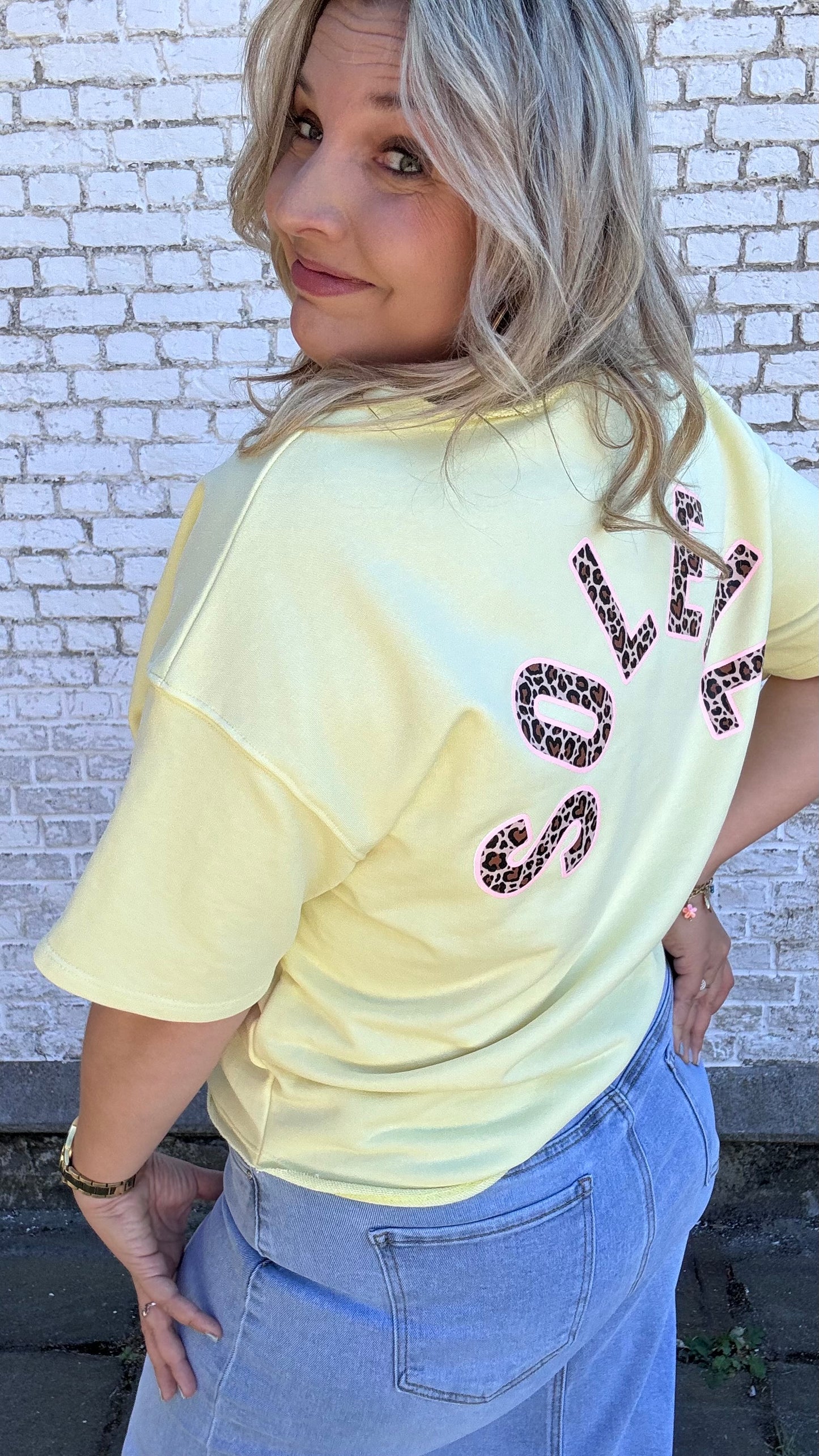 Soleil shirt leopard - Geel