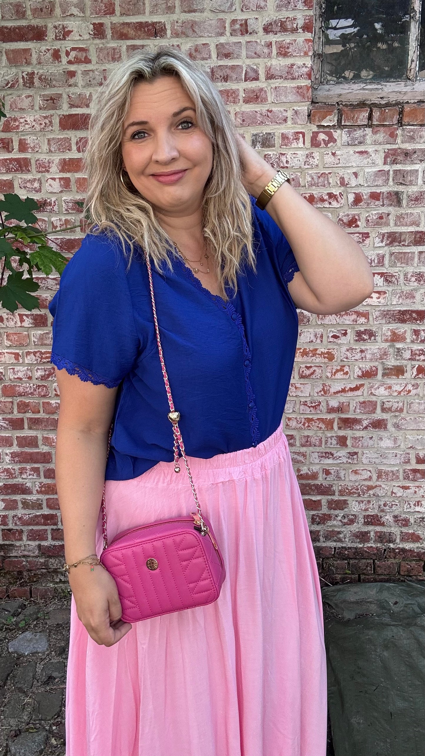 Monique blouse - Koningsblauw