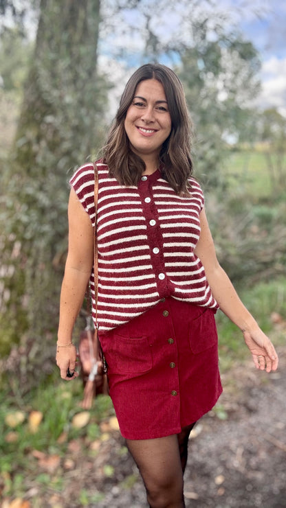 Velours mood rok - Bordeaux