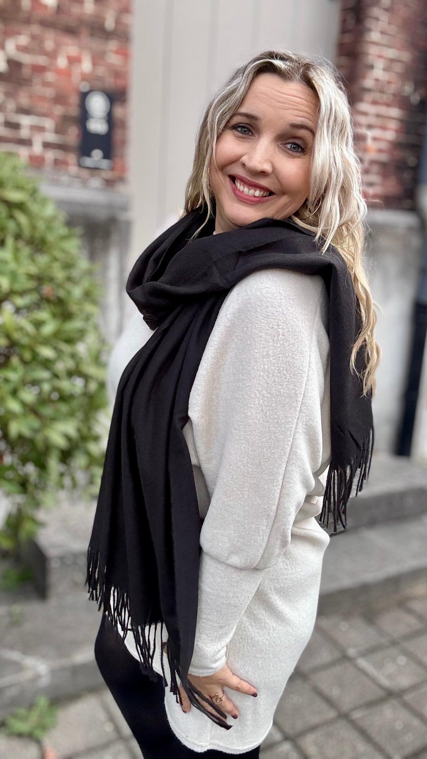 Cozy Tea sjaal - Zwart