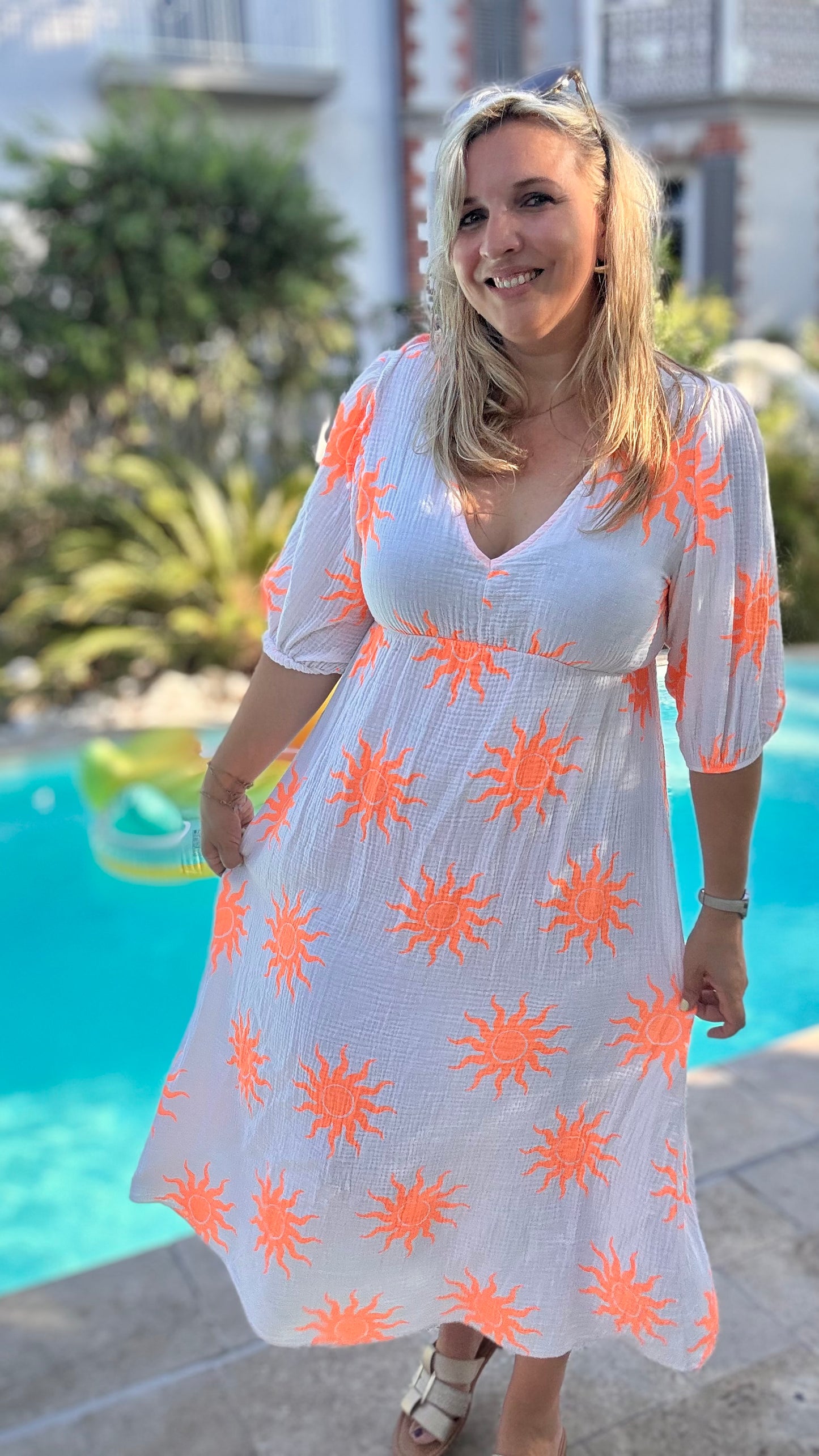 Golden hour dress wit