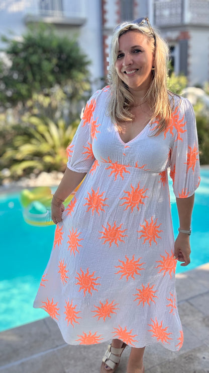 Golden hour dress wit