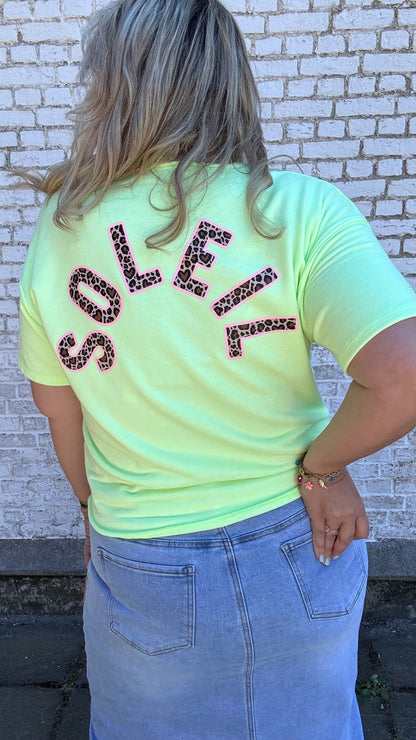 Soleil shirt leopard - Lime