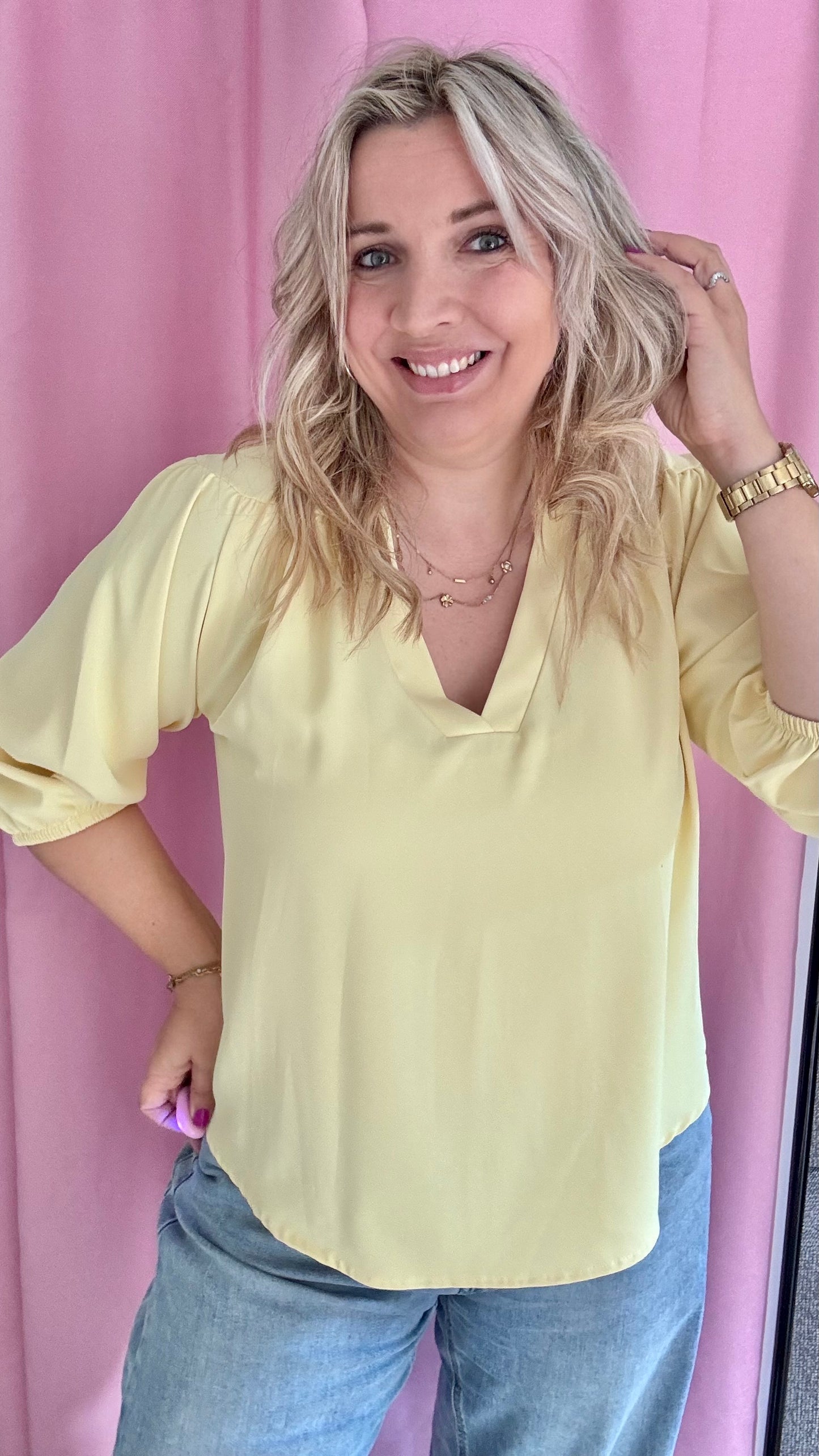 Mezza blouse - geel