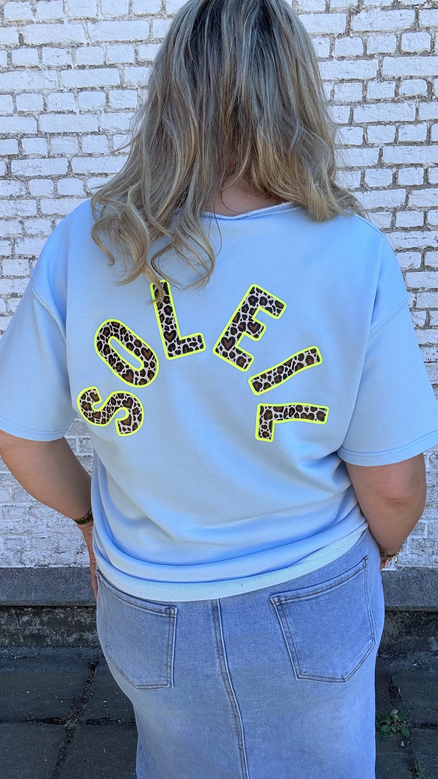 Soleil shirt leopard - Blauw