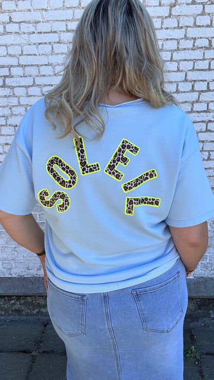 Soleil shirt leopard - Blauw