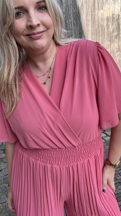 Plissé jumpsuit - Plum