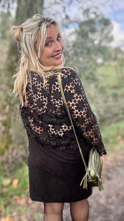 Delicate blouse - zwart