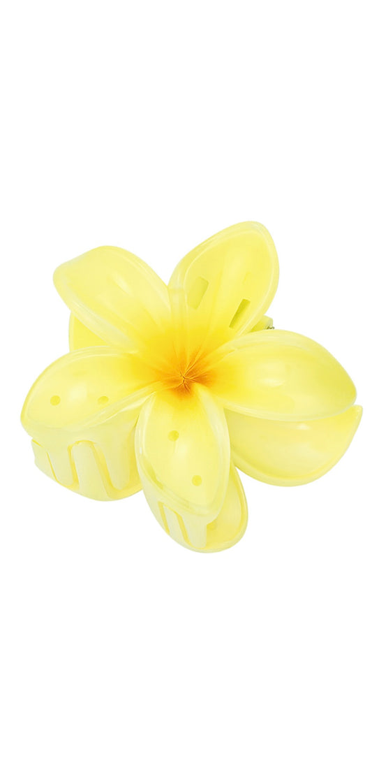 Hawaï haarspeld geel