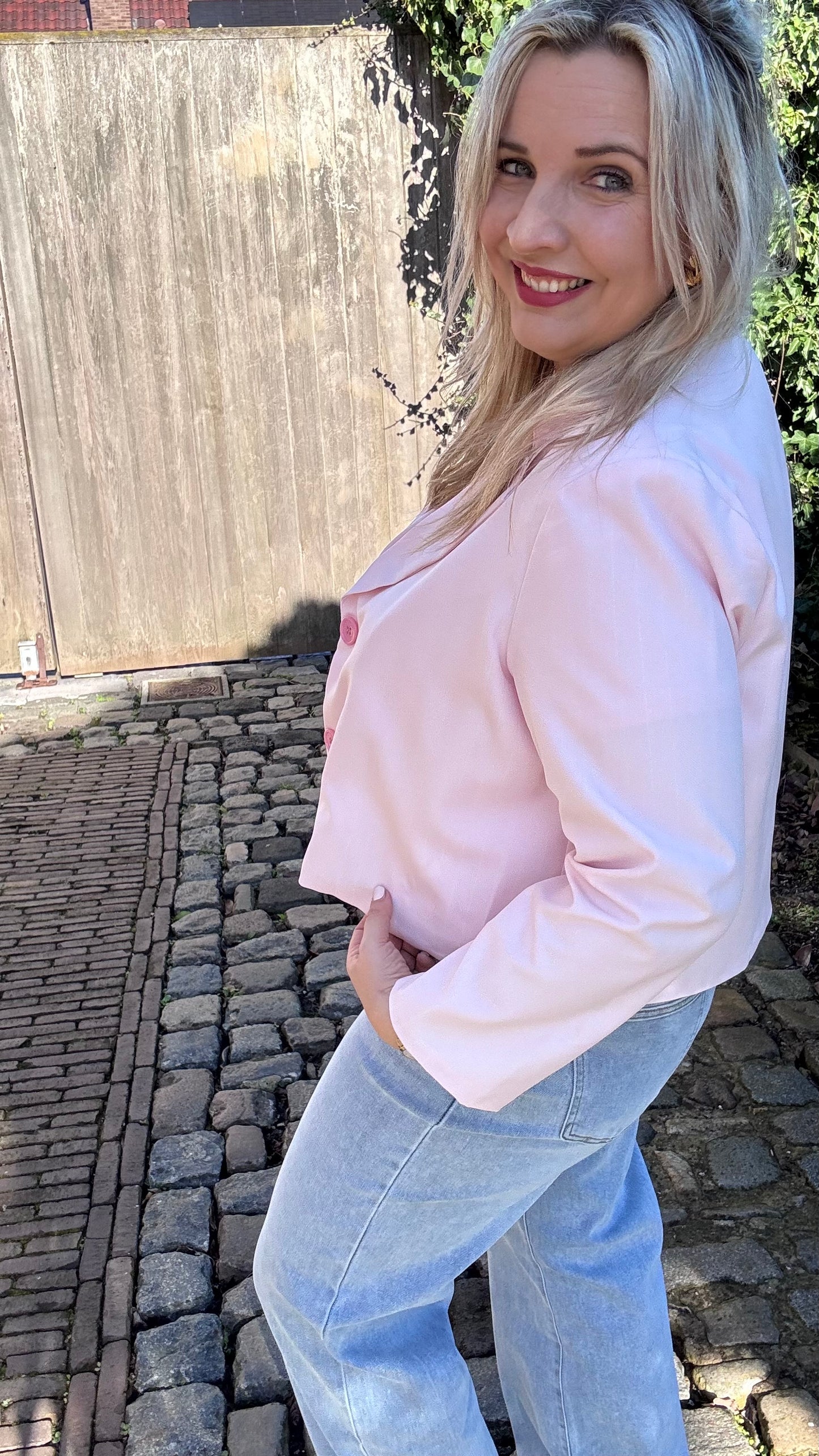 Boss blazer - Lichtroze