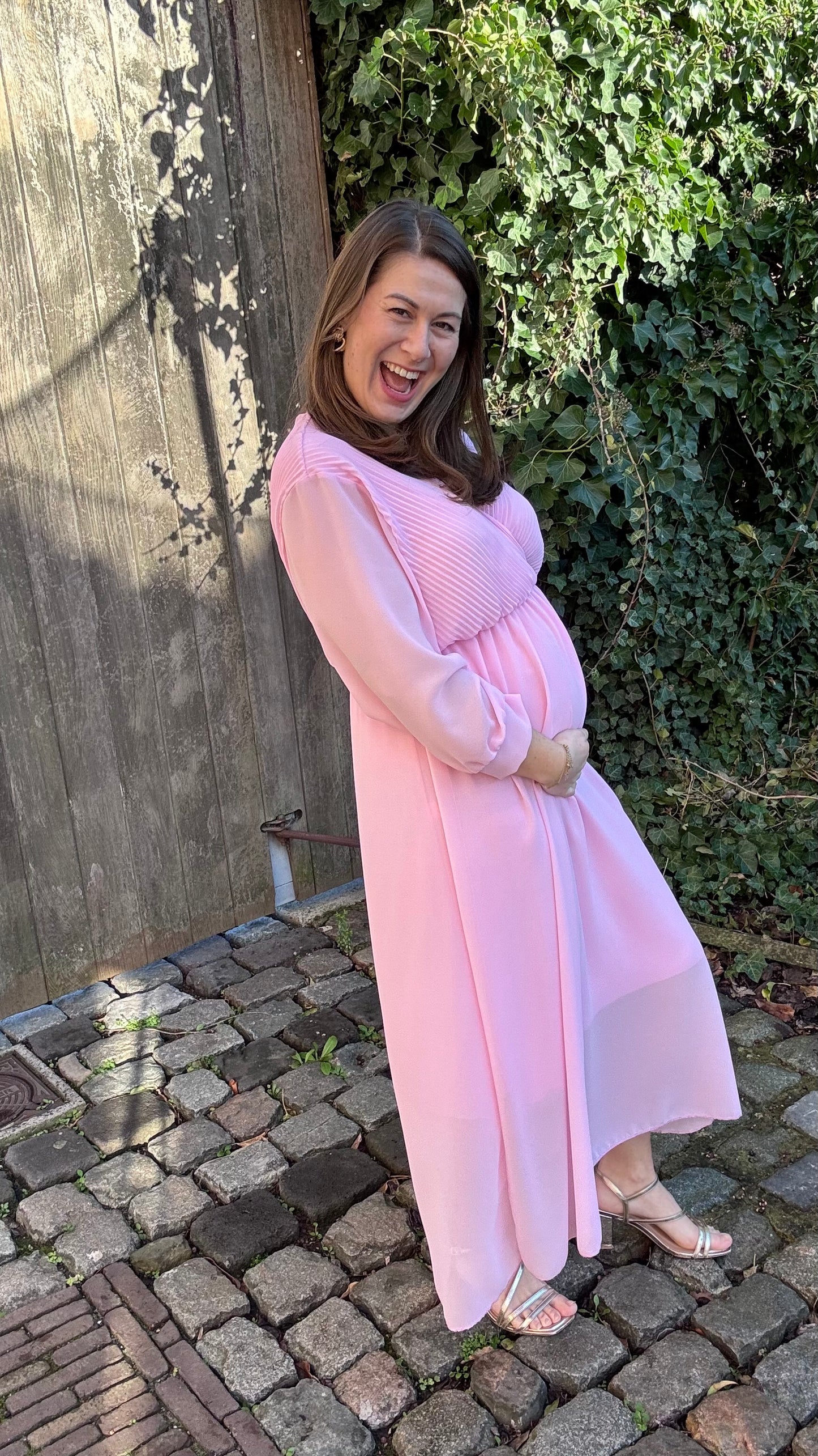 Plissé dress - Roze