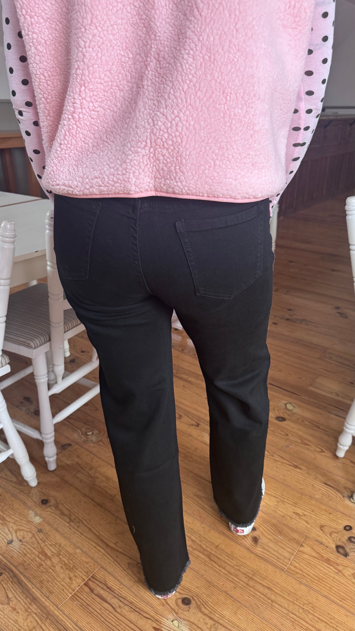 Black rebel wide leg jeans