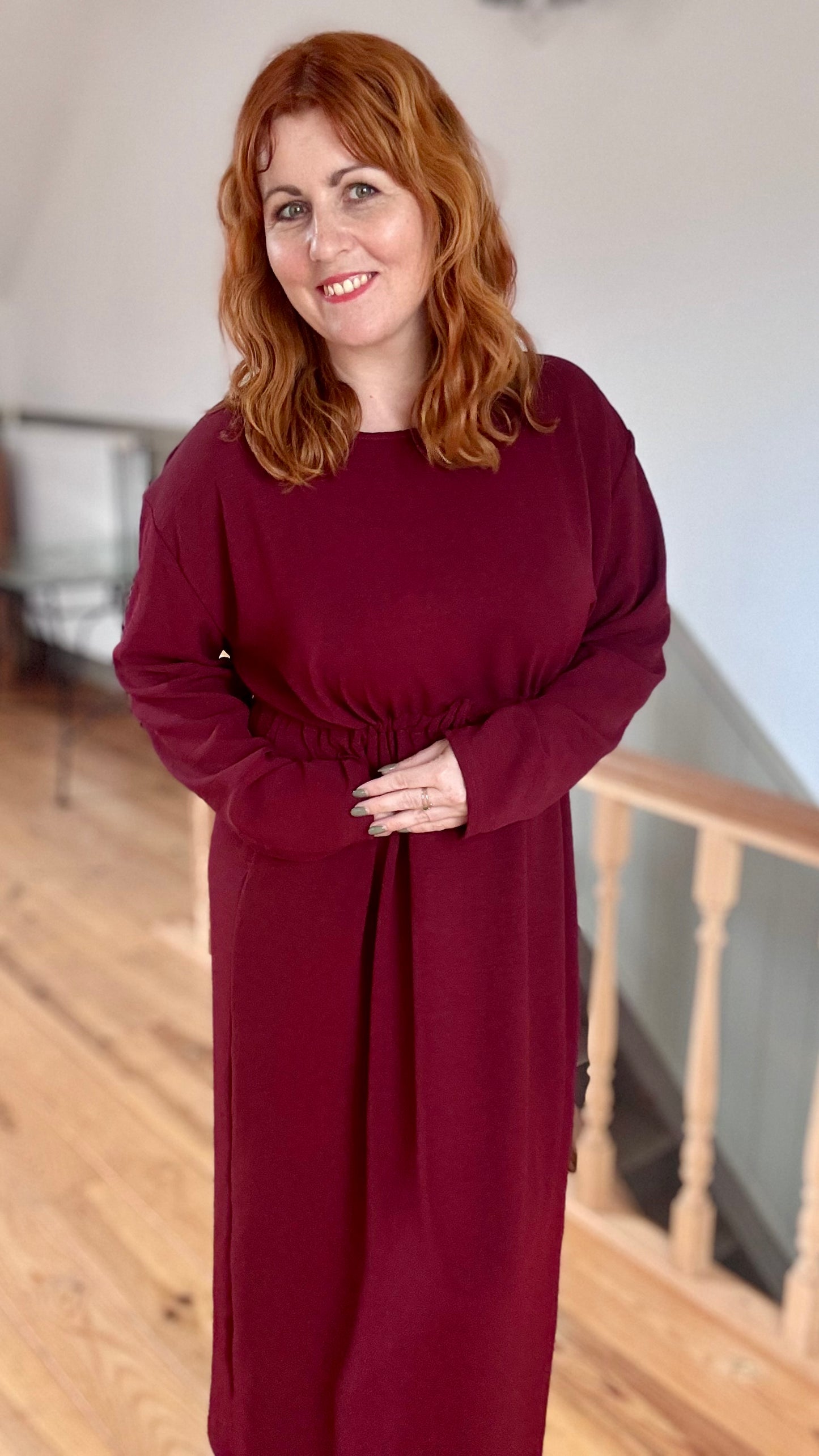 Celeste jurk - Wijnrood