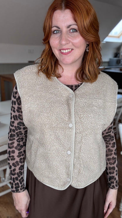 Teddy gilet - Beige