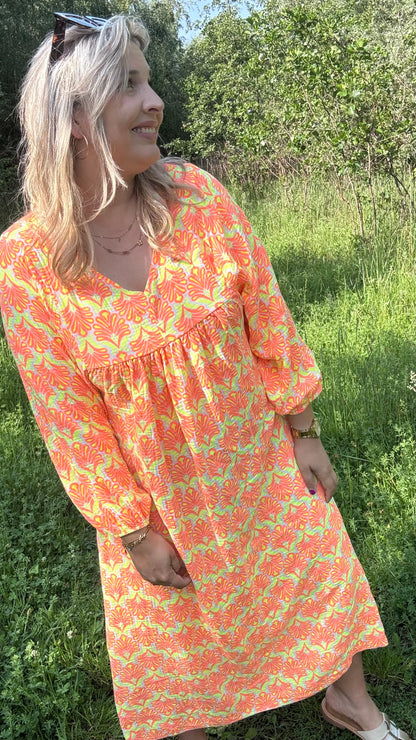 Lucia jurk - Oranje