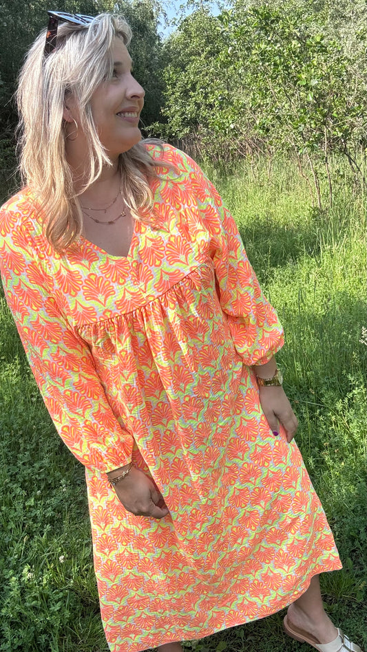 Lucia jurk - Oranje