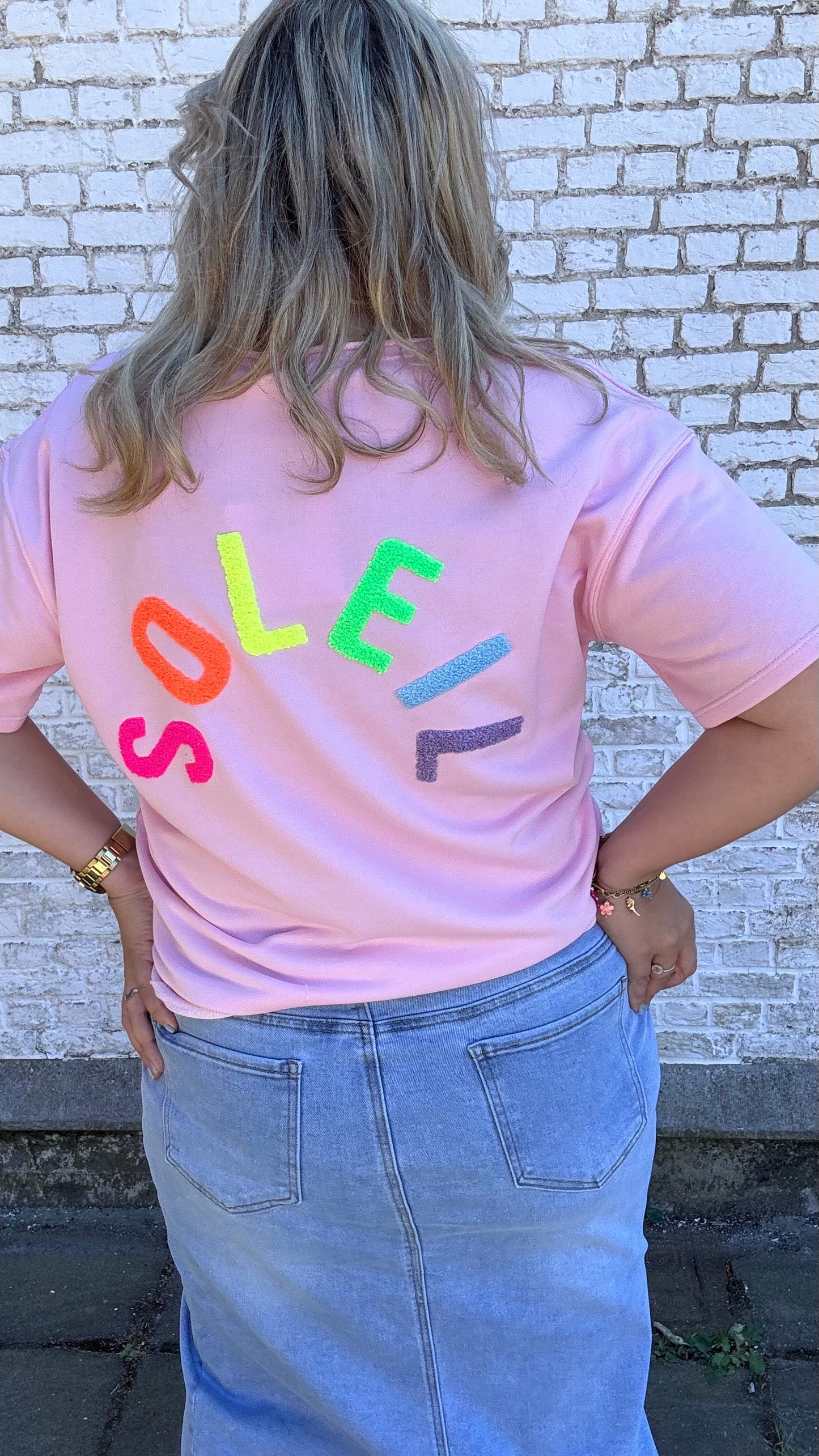 Soleil shirt multicolor - Roze