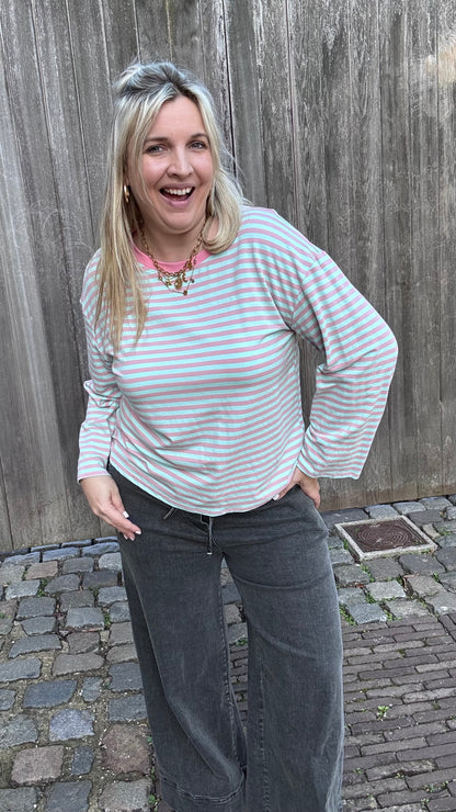 Shelley trui - Roze/lichtblauw
