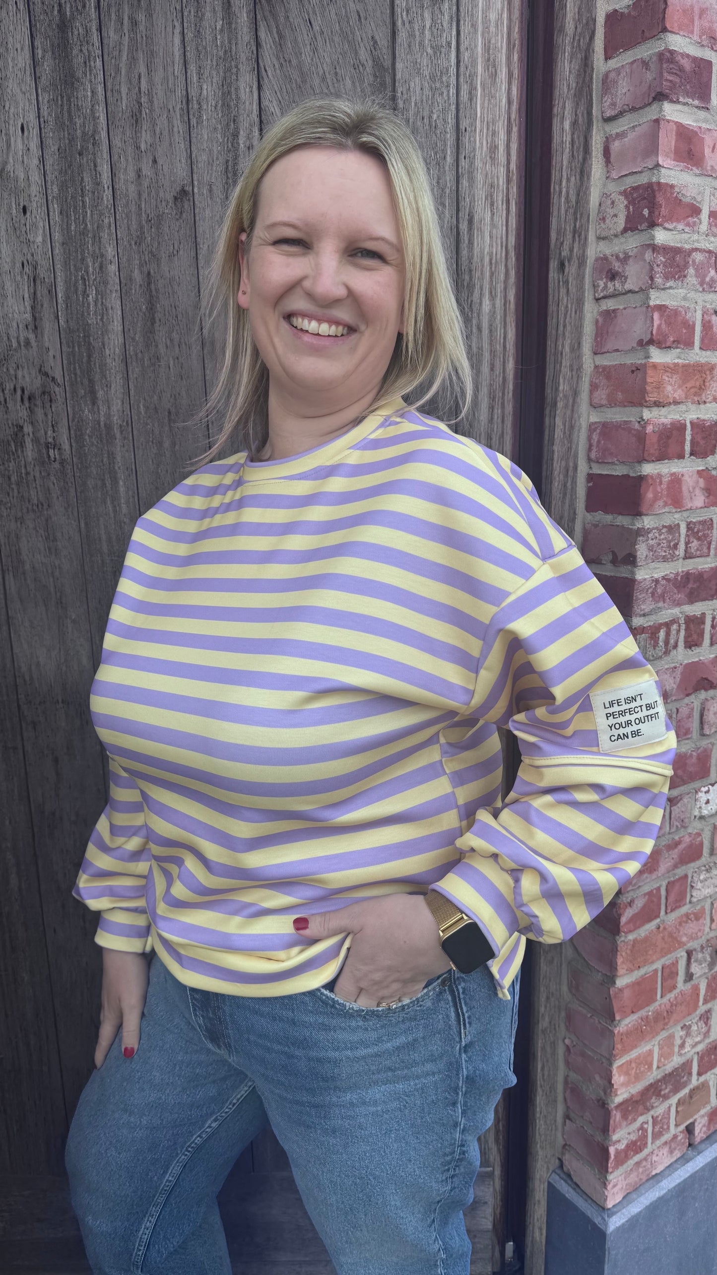 Perfect sweater - geel/lila