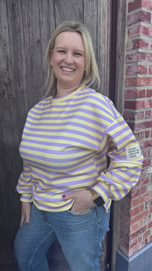 Perfect sweater - geel/lila