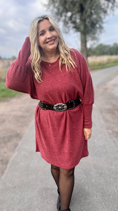 Lounge luxe jurk - Bordeaux