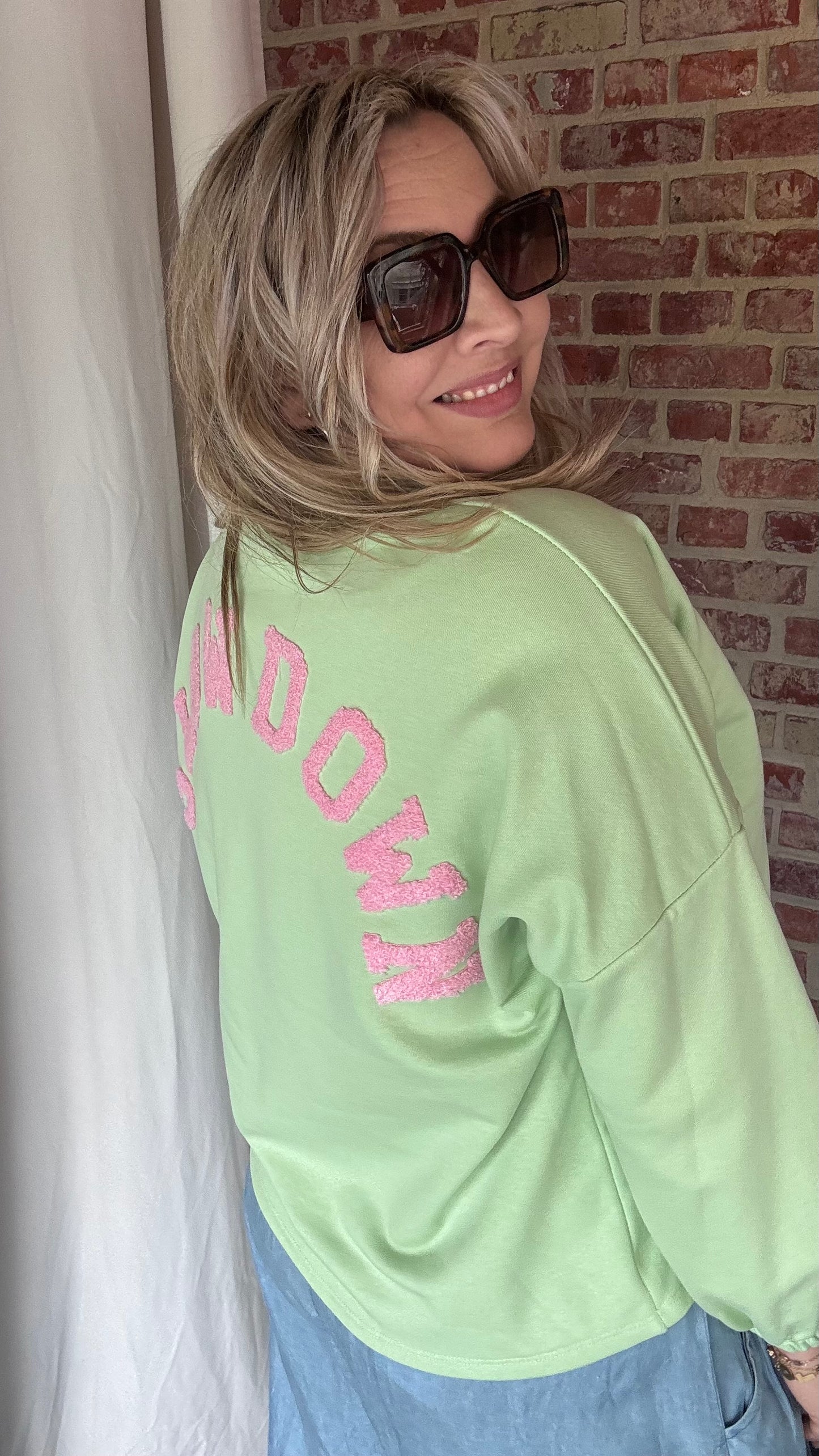 Slow down sweater - lime