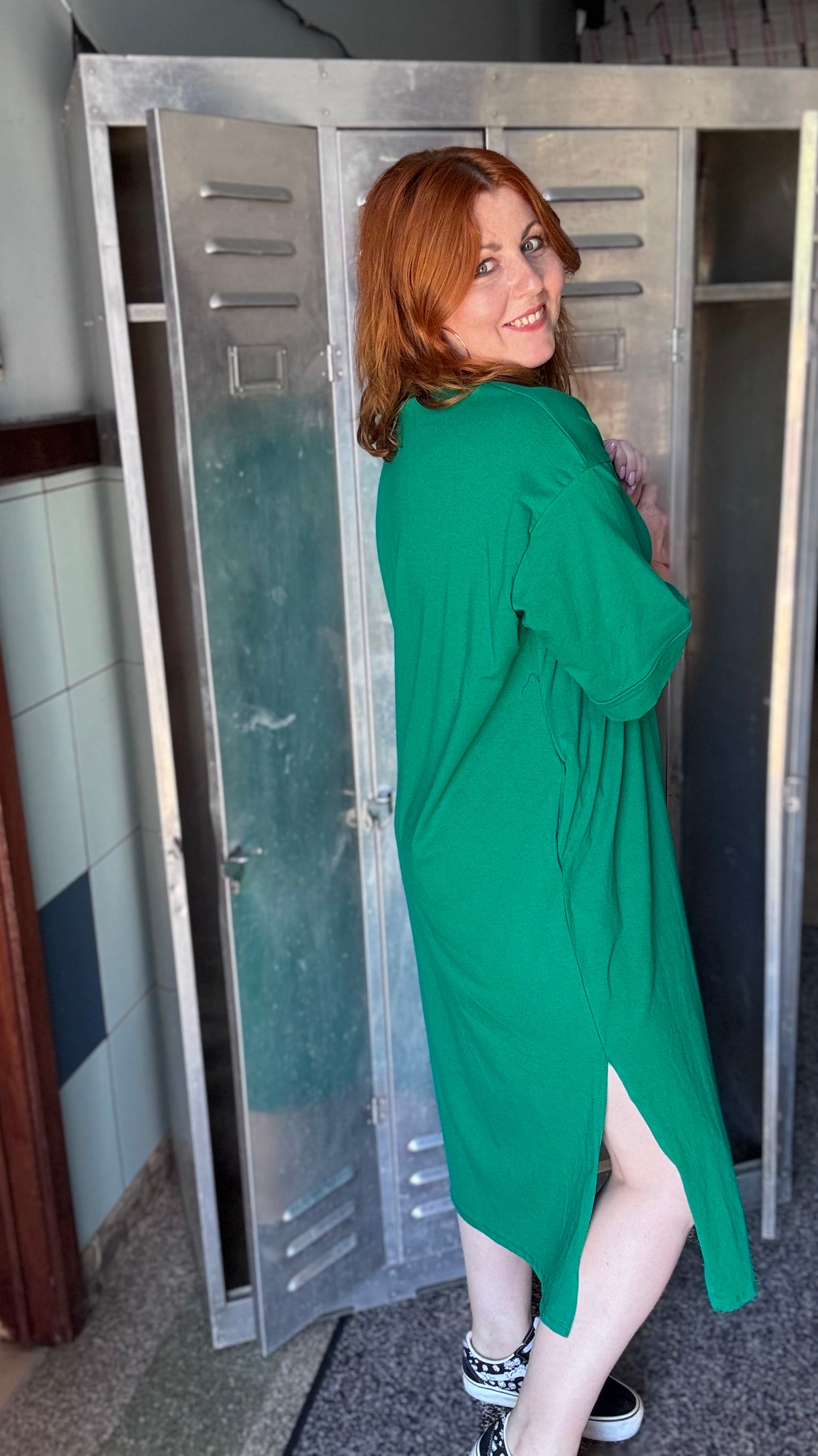 Bibi sweaterjurk - Groen