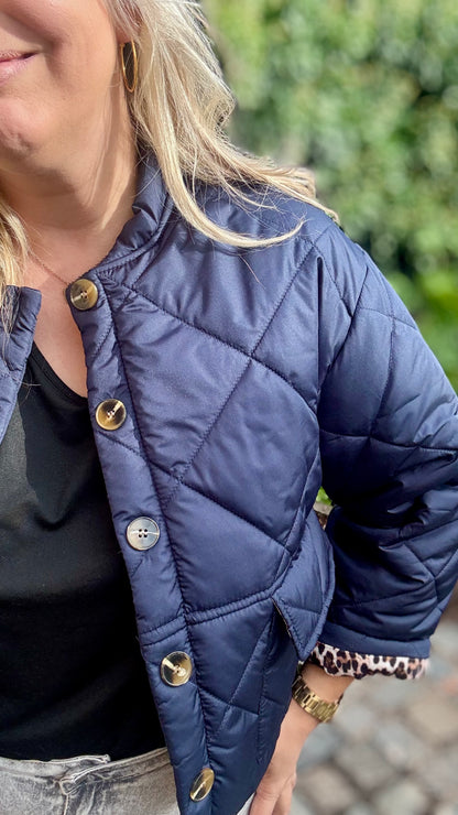 Urban leopard puffer - Donkerblauw