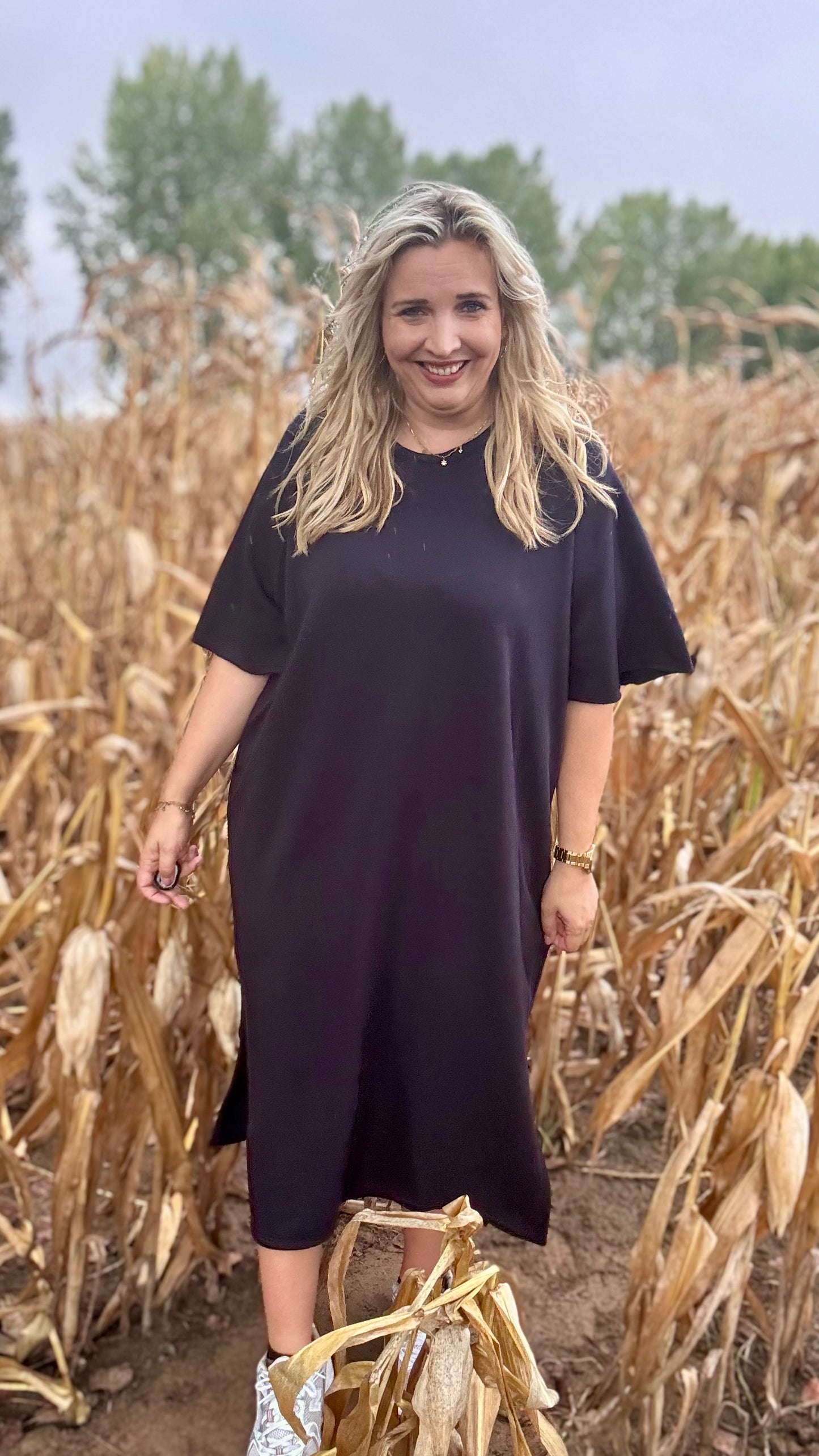 Harvey sweaterjurk TU2 - Donkerblauw