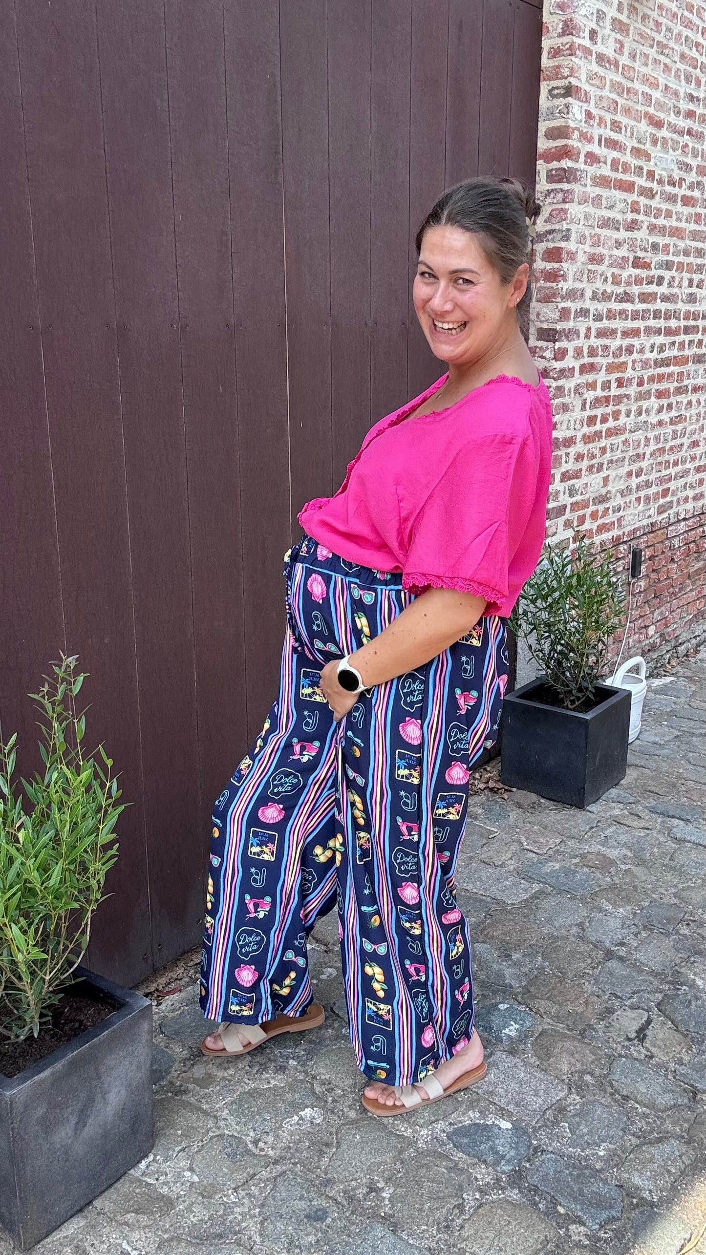 Tropical breeze broek - Blauw