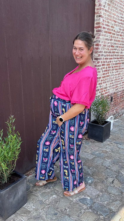 Tropical breeze broek - Blauw