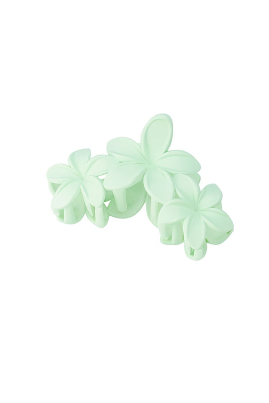 Haarspeld grote bloemen mintgroen
