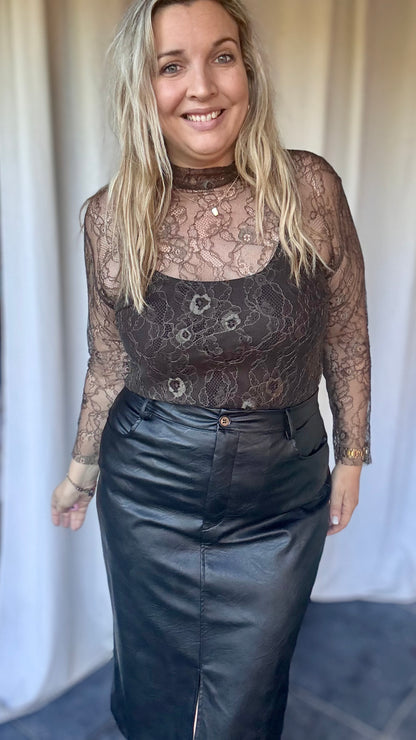 Lace top - Bruin