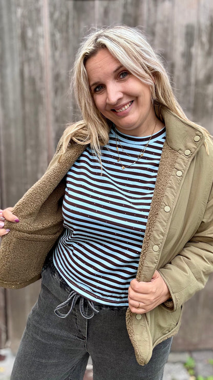 Reversible Teddy Jacket - Kaki