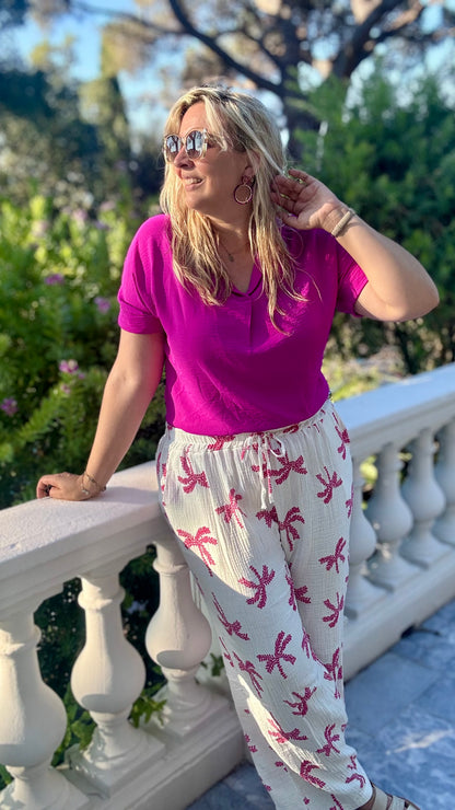 Chanty blouse magenta