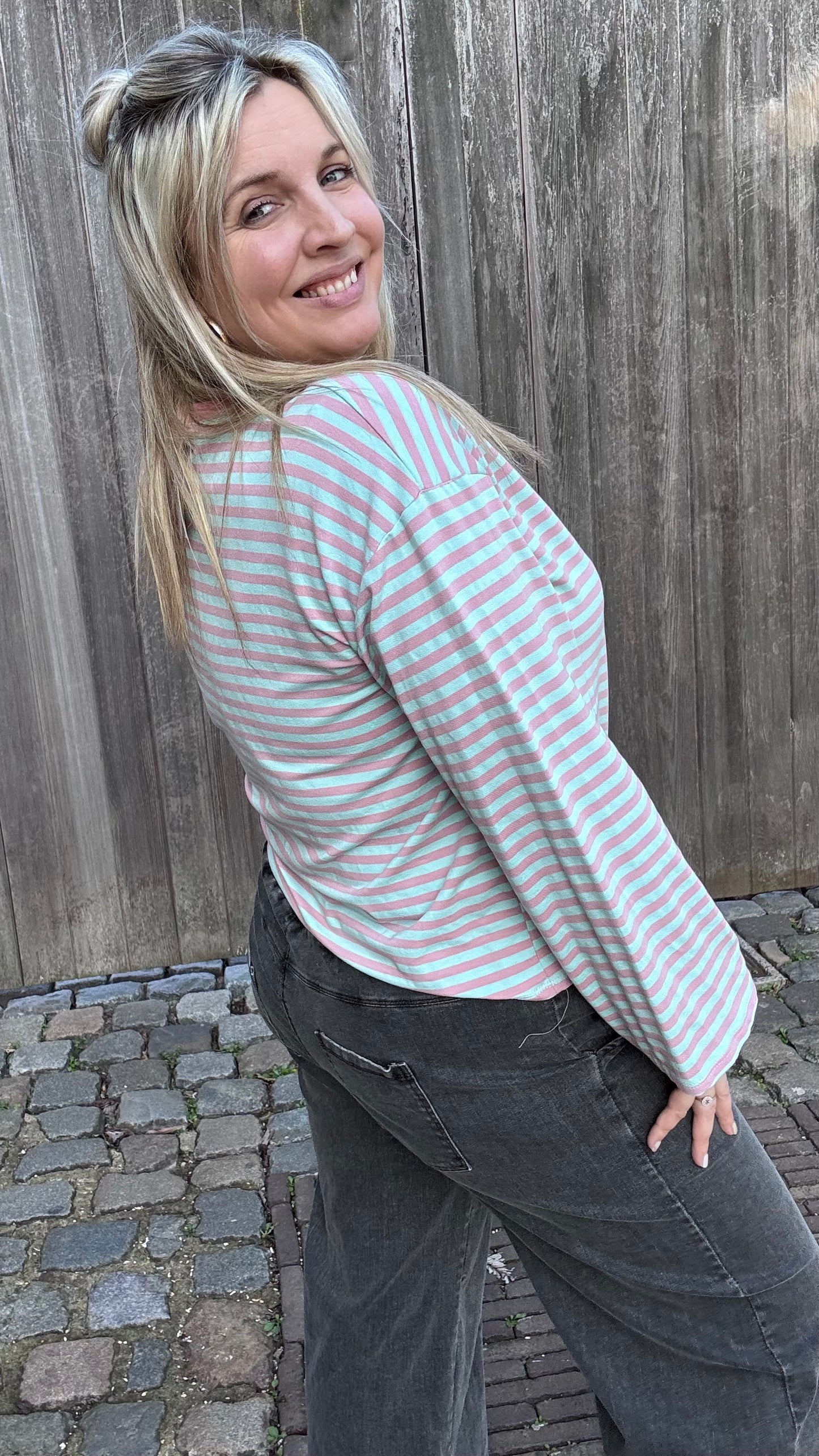 Shelley trui - Roze/lichtblauw