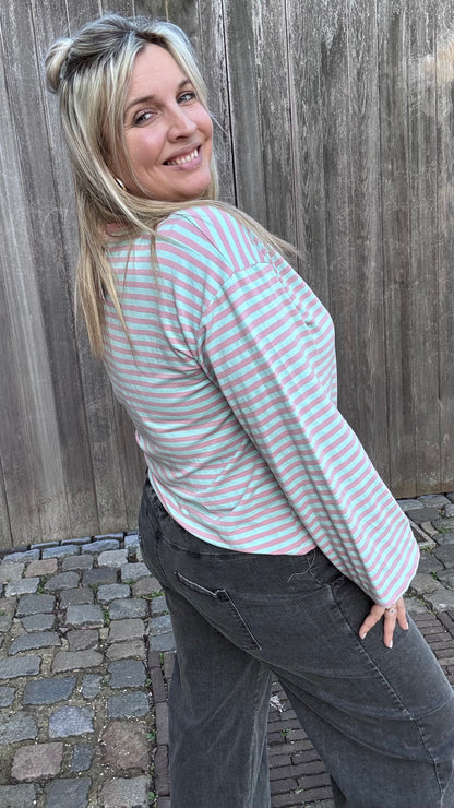 Shelley trui - Roze/lichtblauw