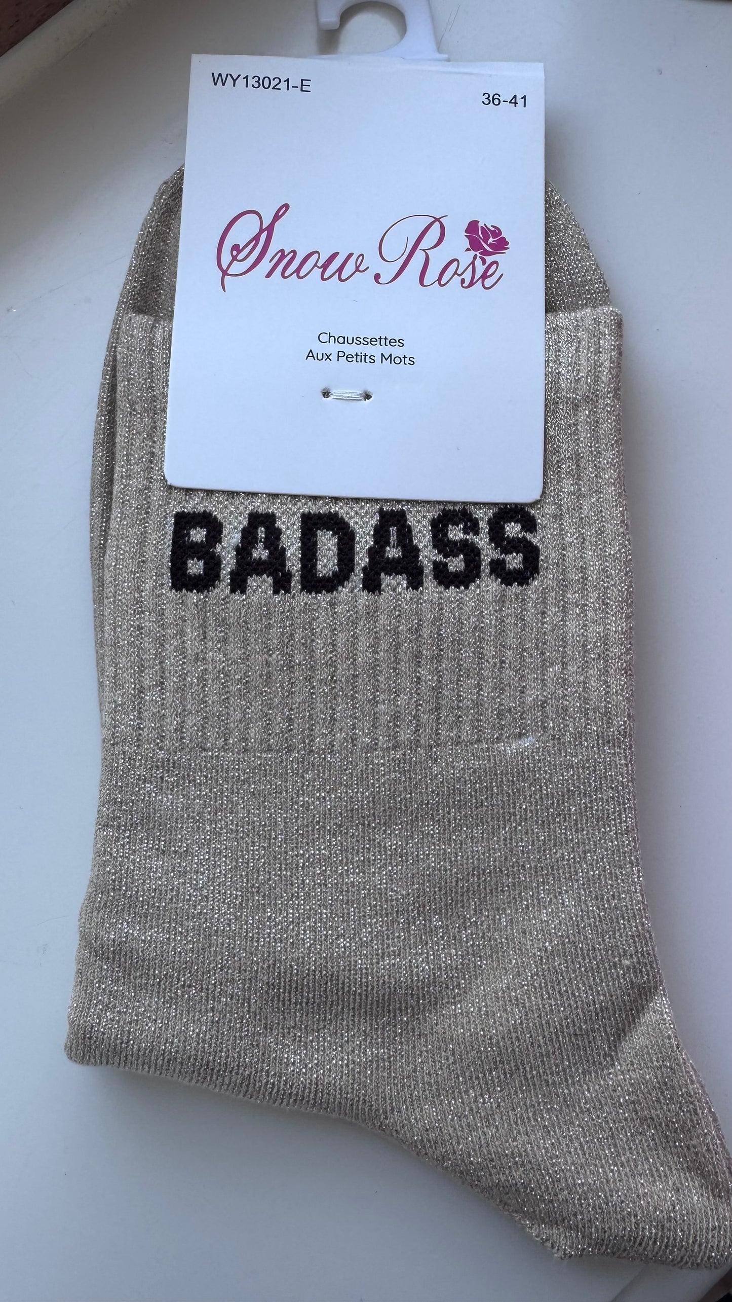 Quote sokken: Badass lichte kleuren
