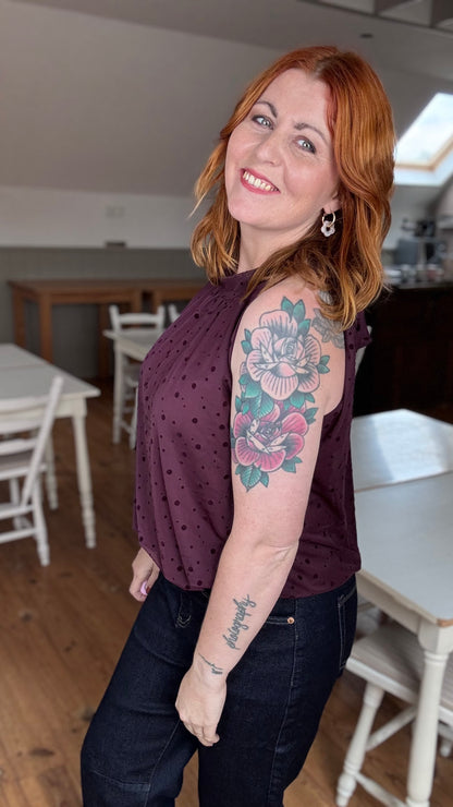 Clarisse top - Burgundy