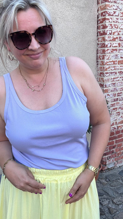Ribbed top - Lila