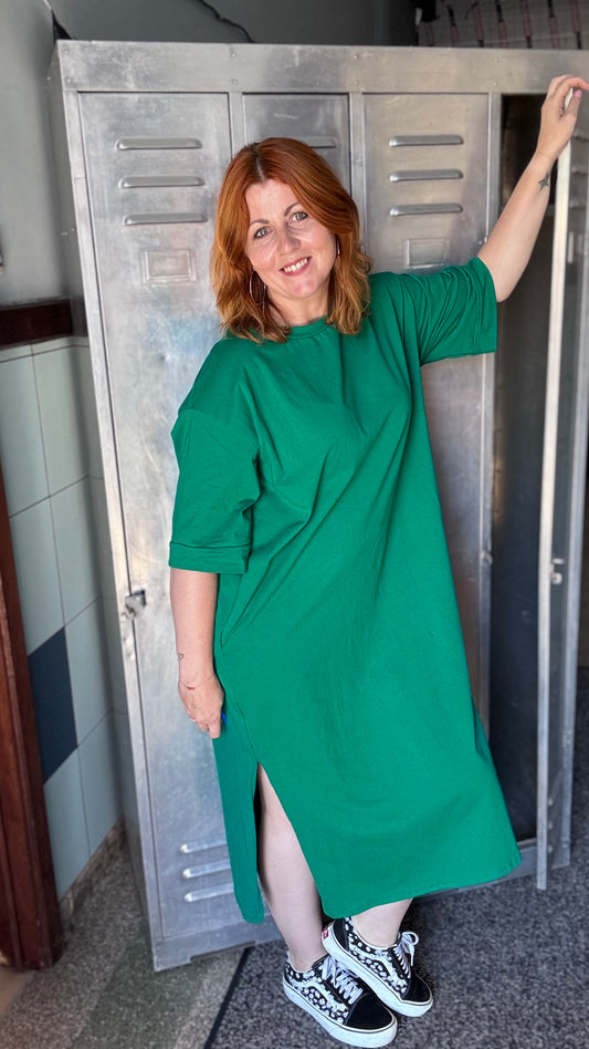 Bibi sweaterjurk - Groen