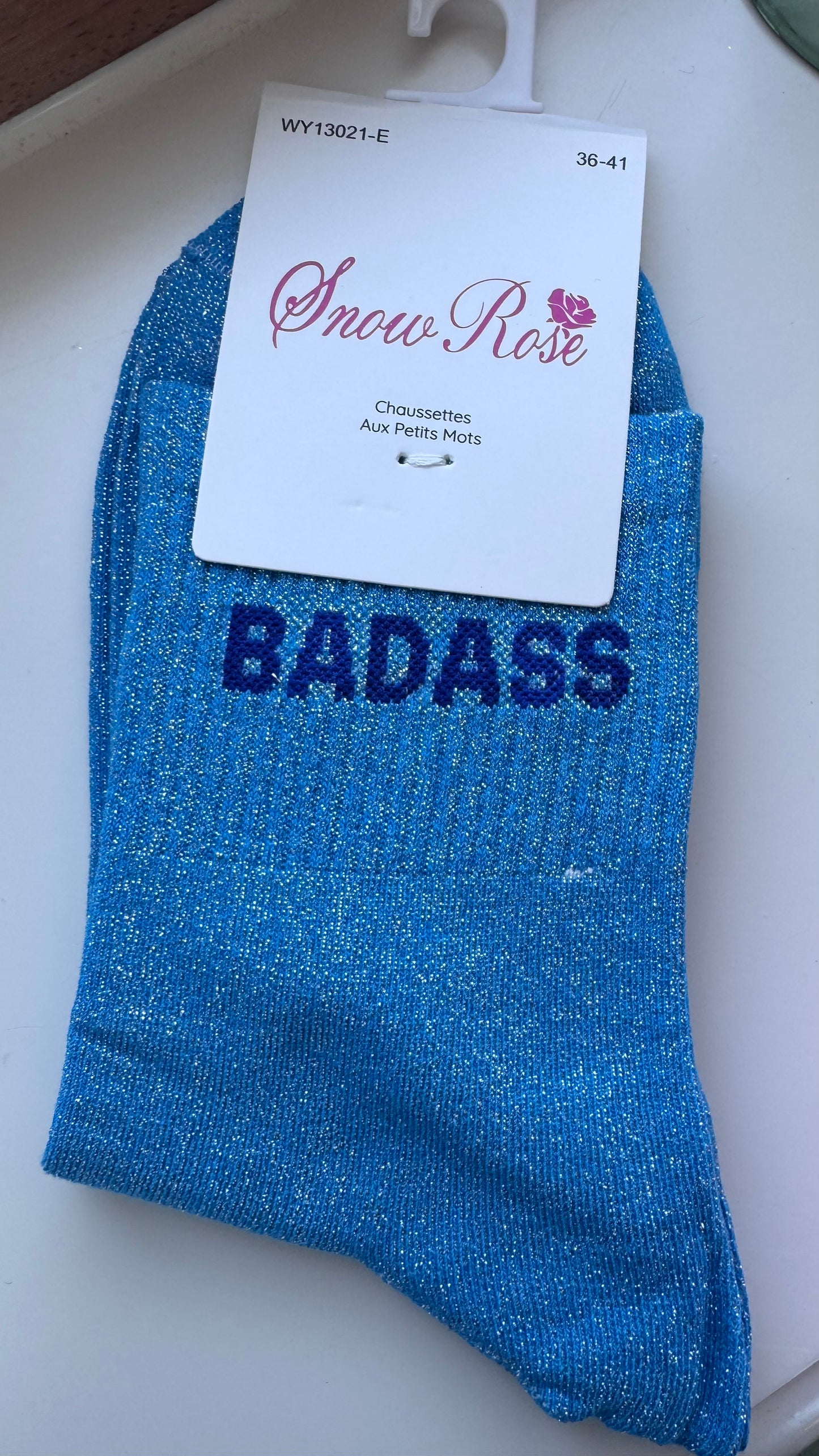 Quote sokken: Badass lichte kleuren