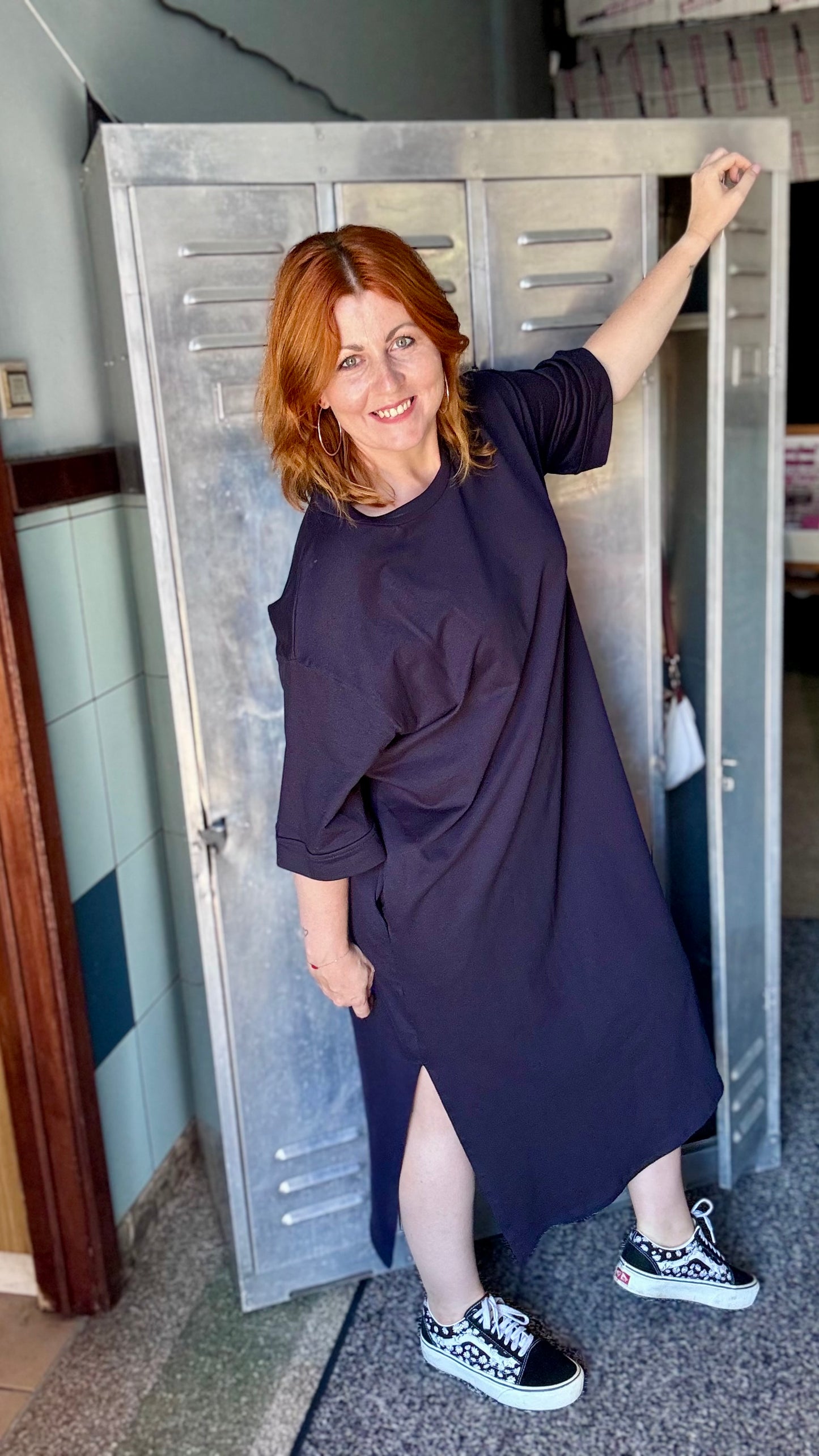 Bibi sweaterjurk - Donkerblauw
