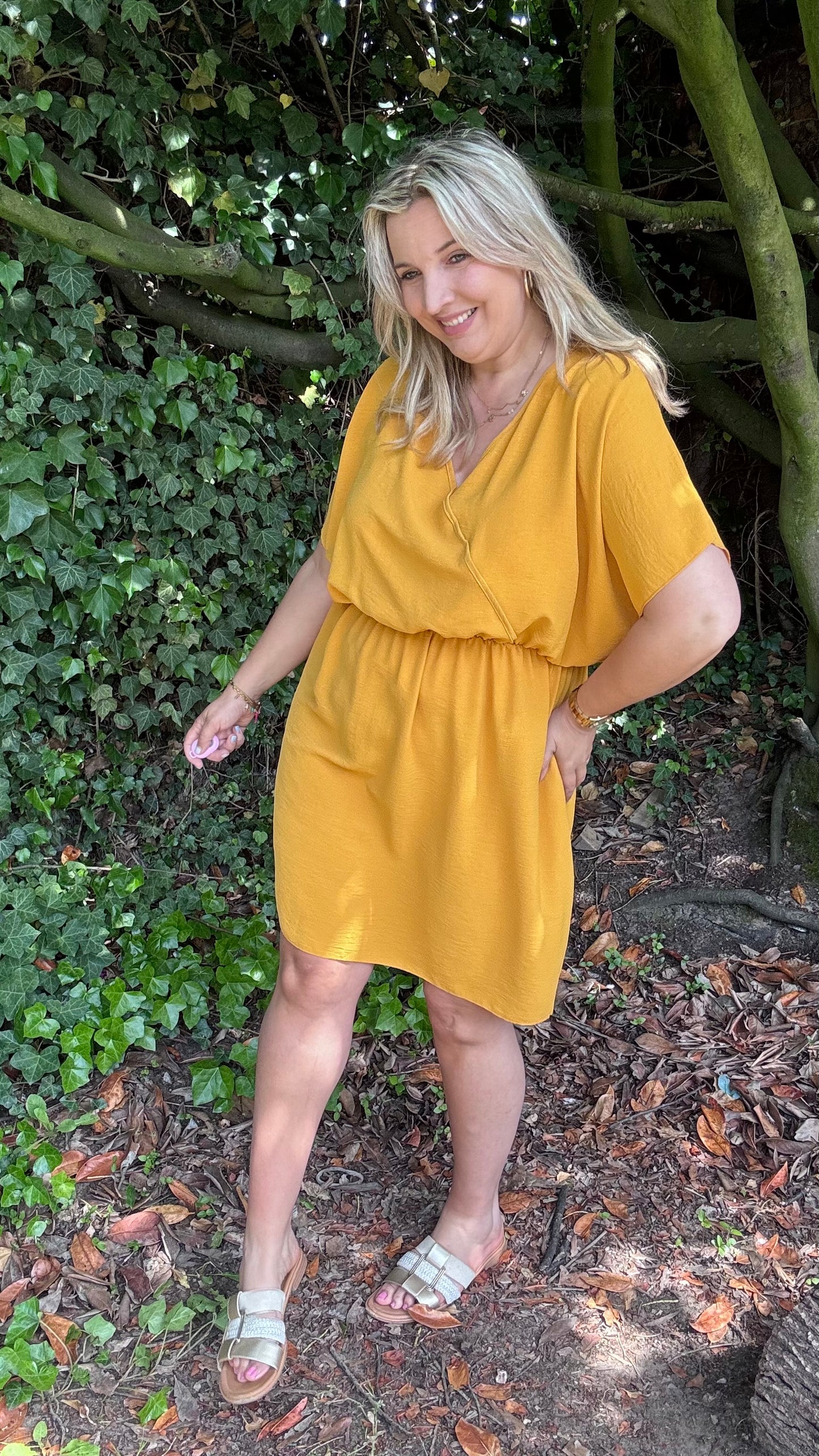 Tilly jurk - mosterd