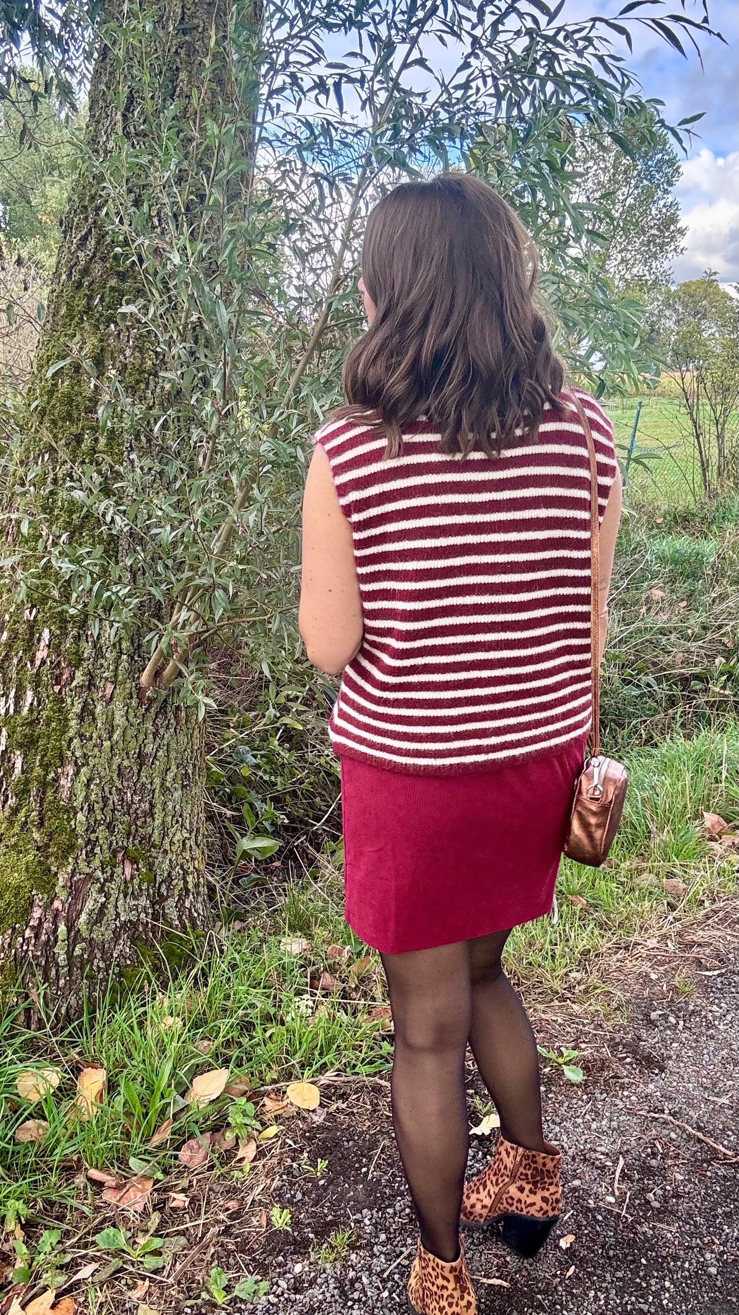 Velours mood rok - Bordeaux