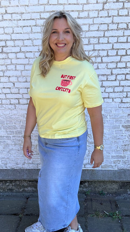 Cafecito shirt - Geel